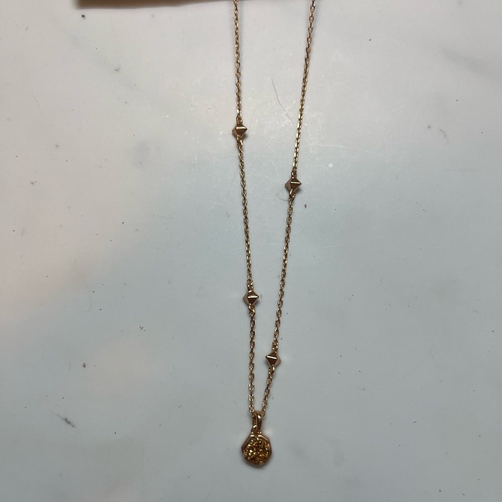 Kendra Scott Nola Rose Gold Drusy Necklace